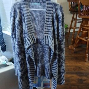 Maurices Gray Patterned Open-Front Women's Cardigan